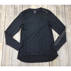 Troy Lee Designs Lilium Snake Womens Size S MTB Mountain Bike Jersey Black
